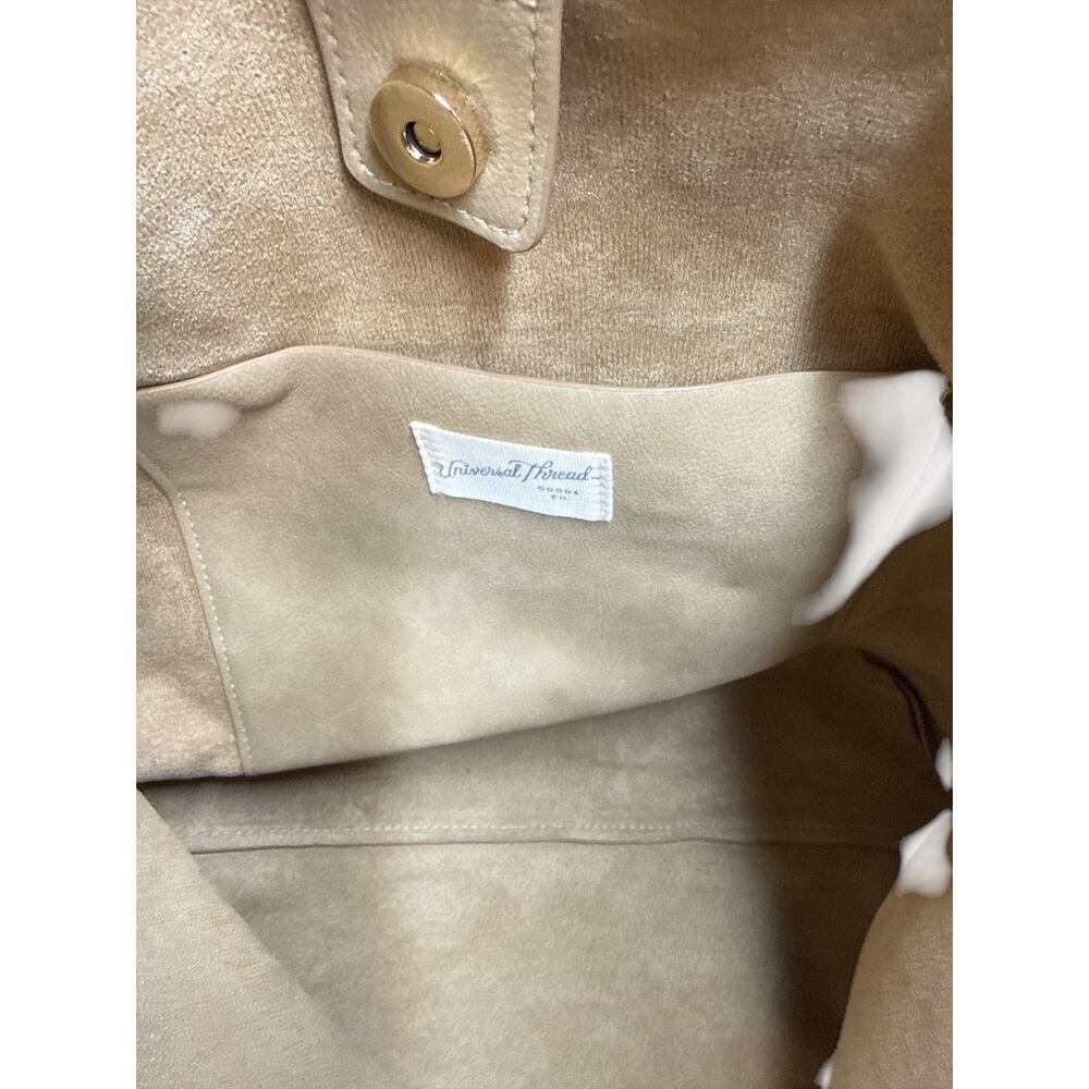 Universal Thread Tan Faux Leather Hobo Shoulder Bag Slouchy Adjustable Strap - Picture 8 of 9